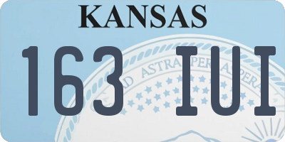 KS license plate 163IUI