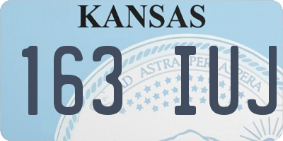 KS license plate 163IUJ