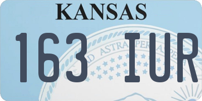 KS license plate 163IUR