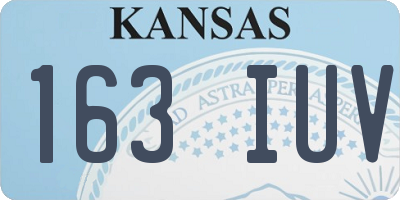 KS license plate 163IUV