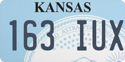KS license plate 163IUX