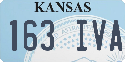 KS license plate 163IVA
