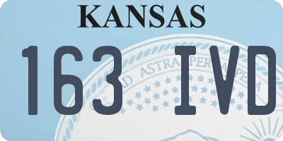 KS license plate 163IVD