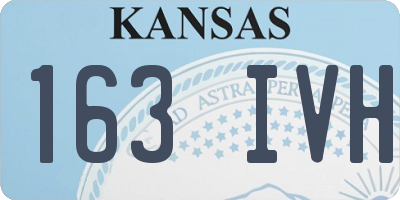 KS license plate 163IVH
