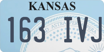 KS license plate 163IVJ
