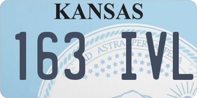 KS license plate 163IVL