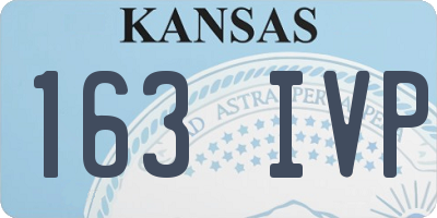 KS license plate 163IVP