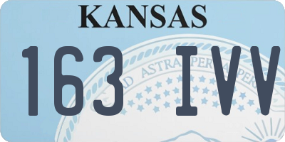 KS license plate 163IVV
