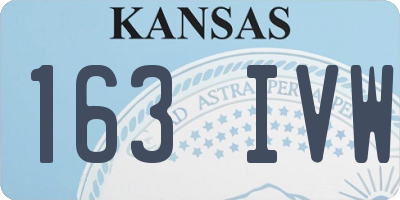 KS license plate 163IVW
