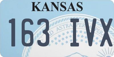 KS license plate 163IVX