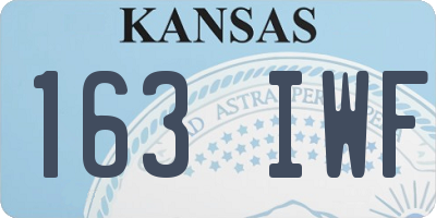 KS license plate 163IWF