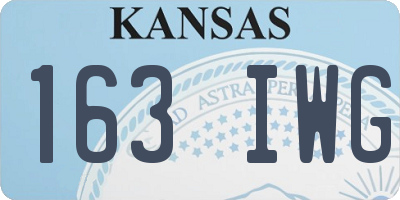 KS license plate 163IWG