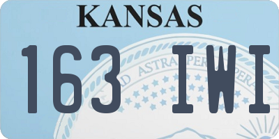 KS license plate 163IWI