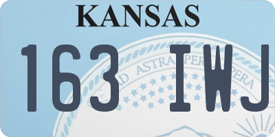 KS license plate 163IWJ