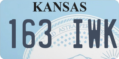 KS license plate 163IWK