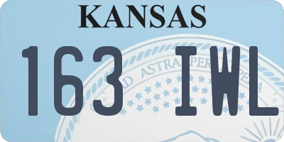 KS license plate 163IWL