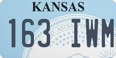 KS license plate 163IWM