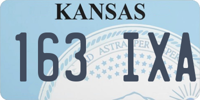 KS license plate 163IXA