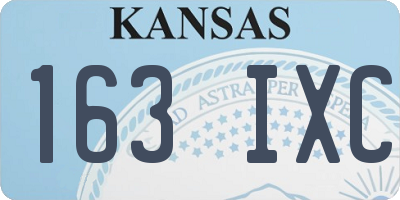 KS license plate 163IXC