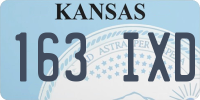 KS license plate 163IXD