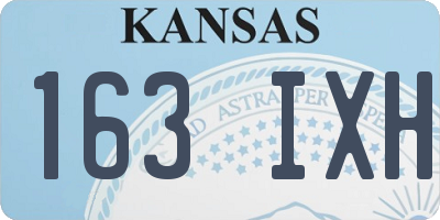 KS license plate 163IXH