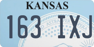 KS license plate 163IXJ