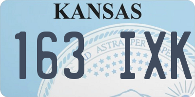 KS license plate 163IXK