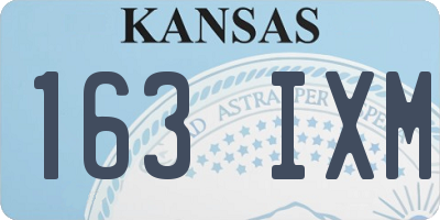 KS license plate 163IXM