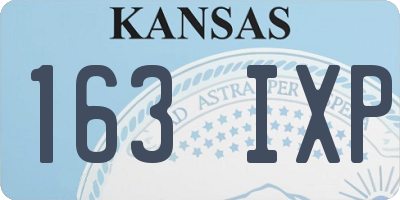 KS license plate 163IXP