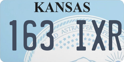 KS license plate 163IXR