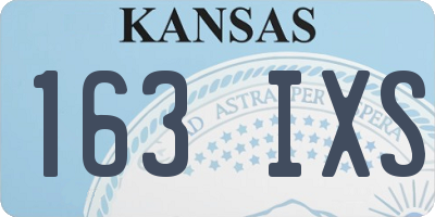 KS license plate 163IXS