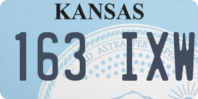 KS license plate 163IXW