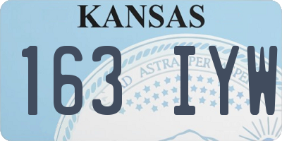 KS license plate 163IYW