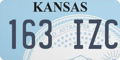KS license plate 163IZC