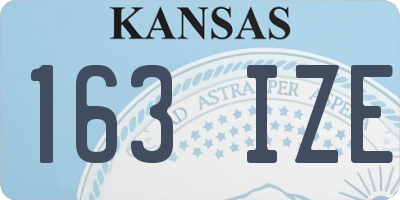 KS license plate 163IZE