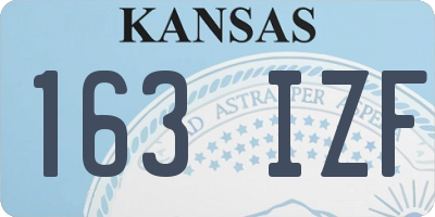 KS license plate 163IZF