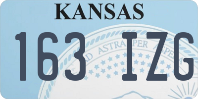 KS license plate 163IZG