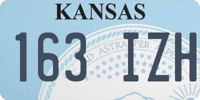 KS license plate 163IZH