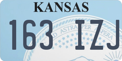 KS license plate 163IZJ