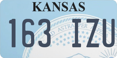 KS license plate 163IZU