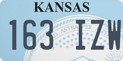 KS license plate 163IZW
