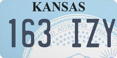 KS license plate 163IZY