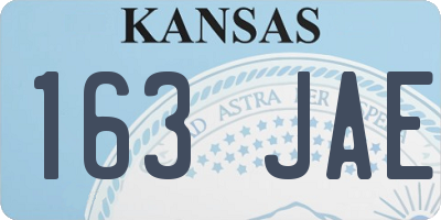 KS license plate 163JAE