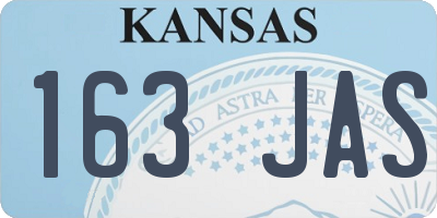 KS license plate 163JAS