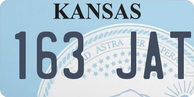 KS license plate 163JAT