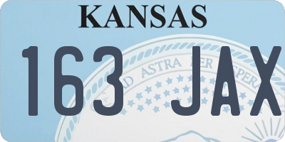 KS license plate 163JAX