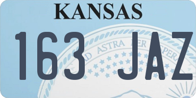 KS license plate 163JAZ