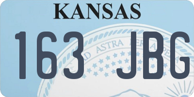 KS license plate 163JBG