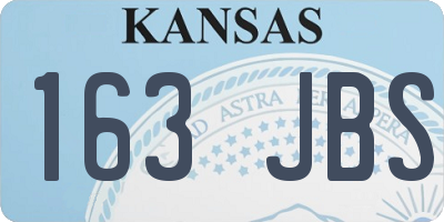 KS license plate 163JBS
