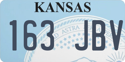 KS license plate 163JBV
